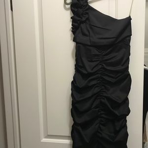 One shoulder evening dress
